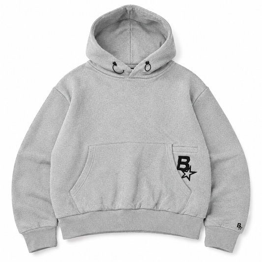 B* PHONE POCKET HOODIE - GREY