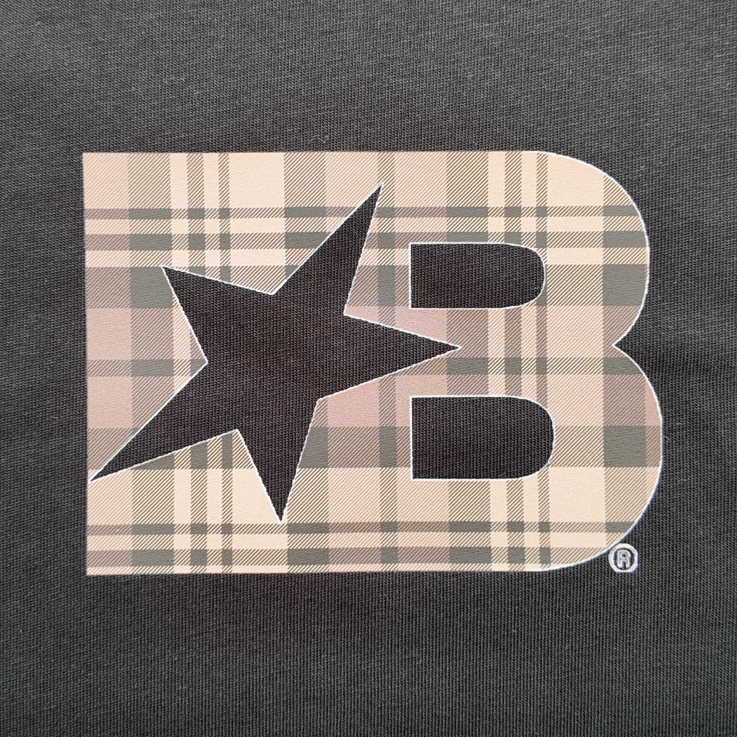 B* PLAID CHECK TEE - BROWN
