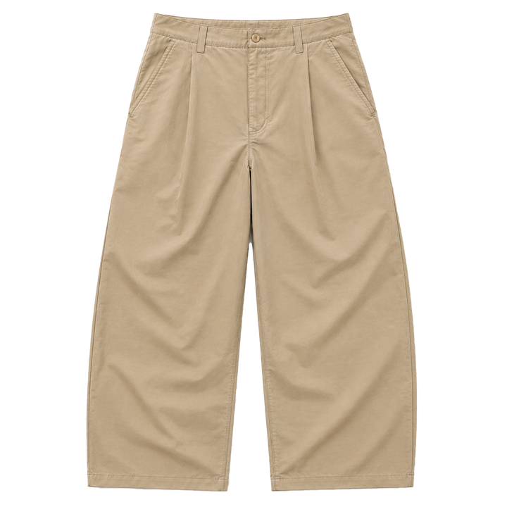 BEST PLEATED TRACK PANTS - BEIGE