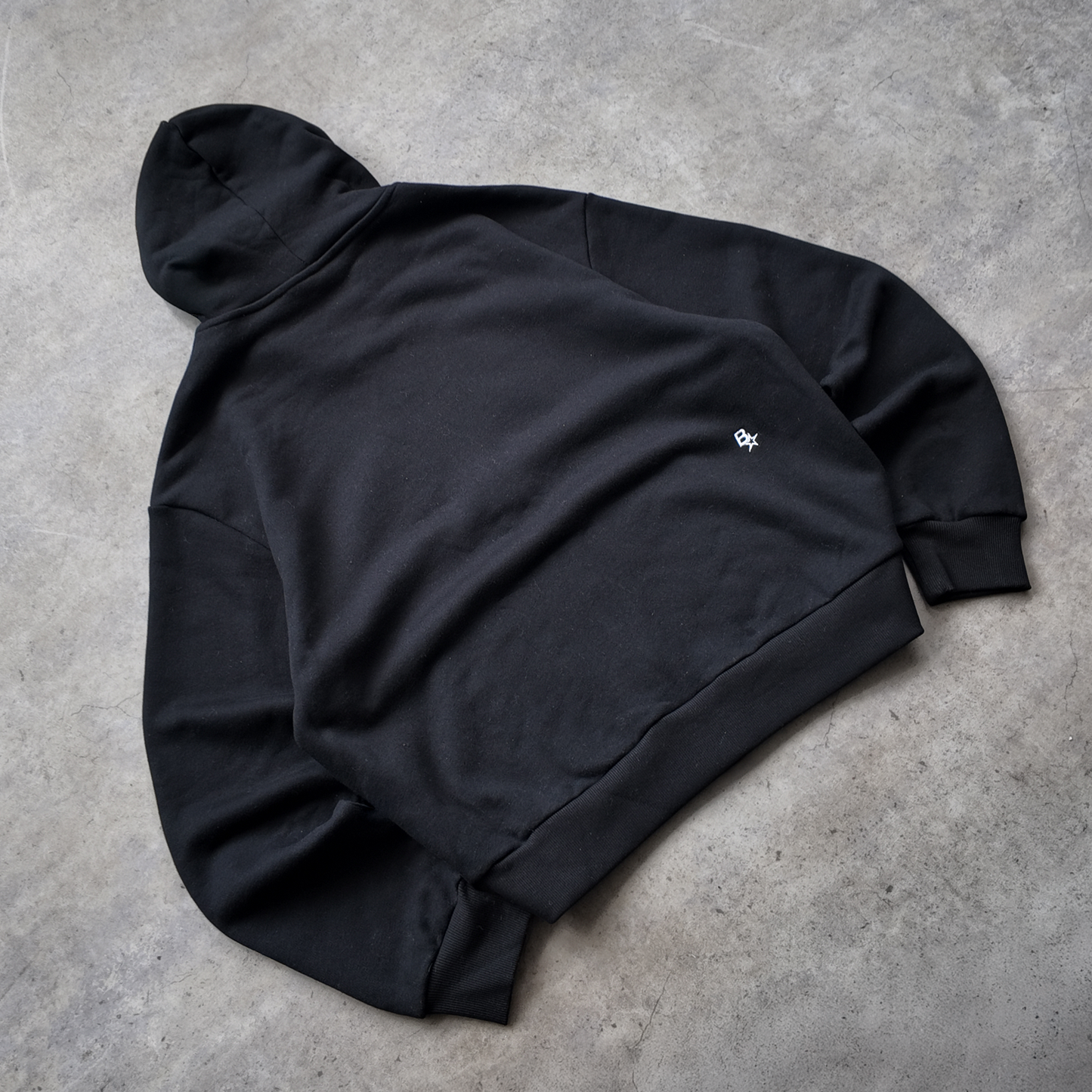 B* DOUBLE-ZIP HOOD - BLACK