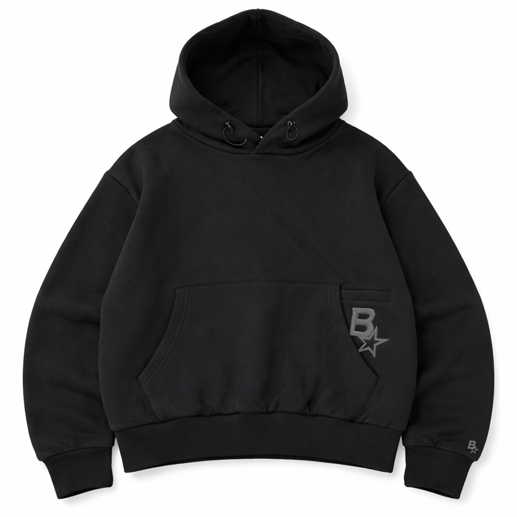 B* PHONE POCKET HOODIE - SHADOW