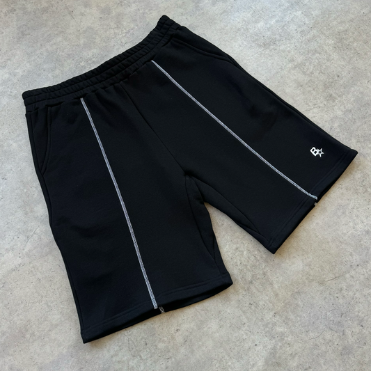 *NEW* TOP-STITCH SWEATSHORTS - BLACK