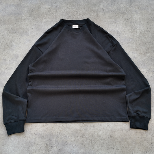 BLANK LONG SLEEVE TEE - BLACK