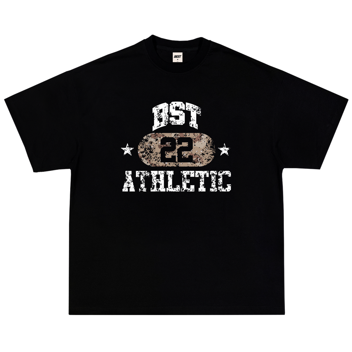BST ATHLETIC DESERT CAMO TEE - BLACK