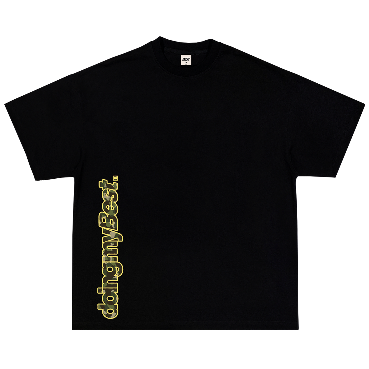 CAMO DOING MY BEST TEE  - BLACK