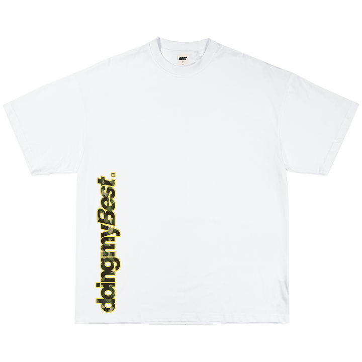 CAMO DOING MY BEST TEE- WHITE
