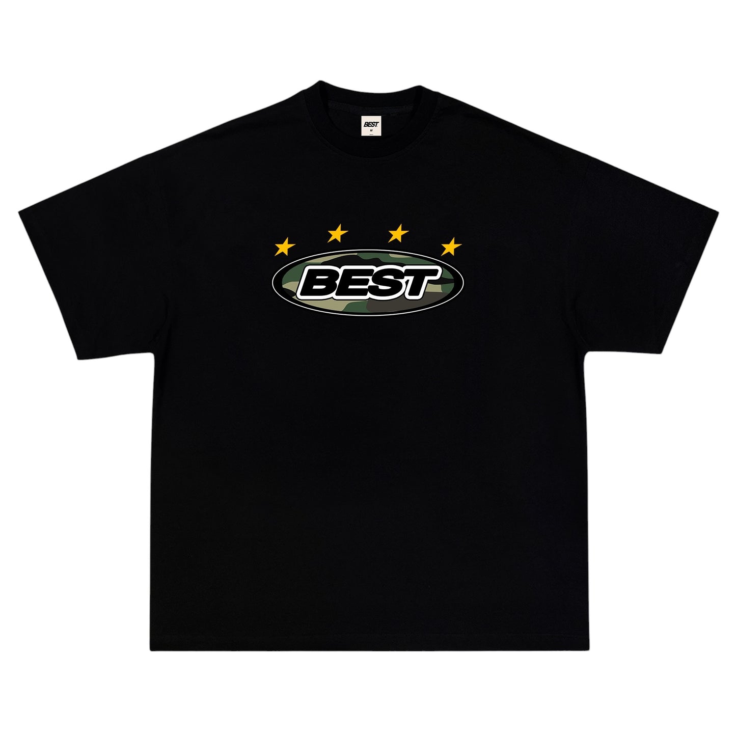 CAMO OVAL TEE - BLACK