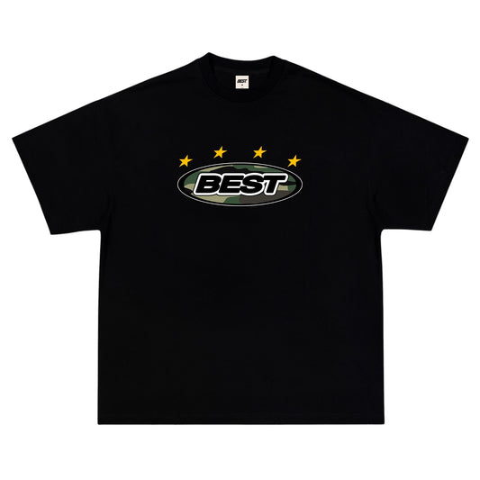 CAMO OVAL TEE - BLACK