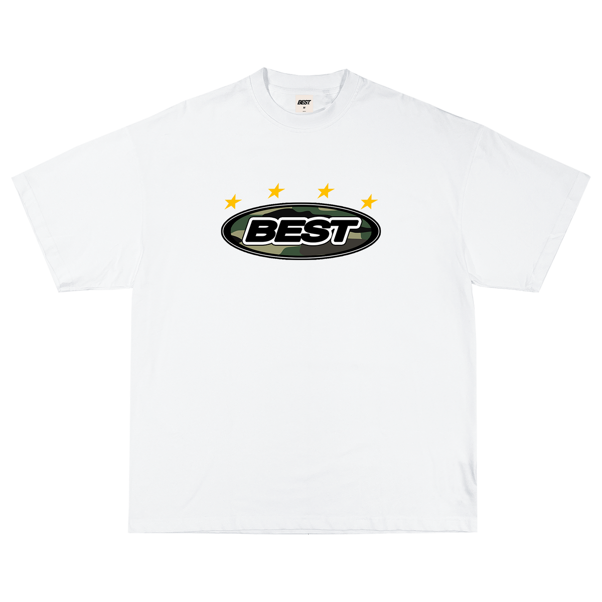 CAMO OVAL TEE - WHITE