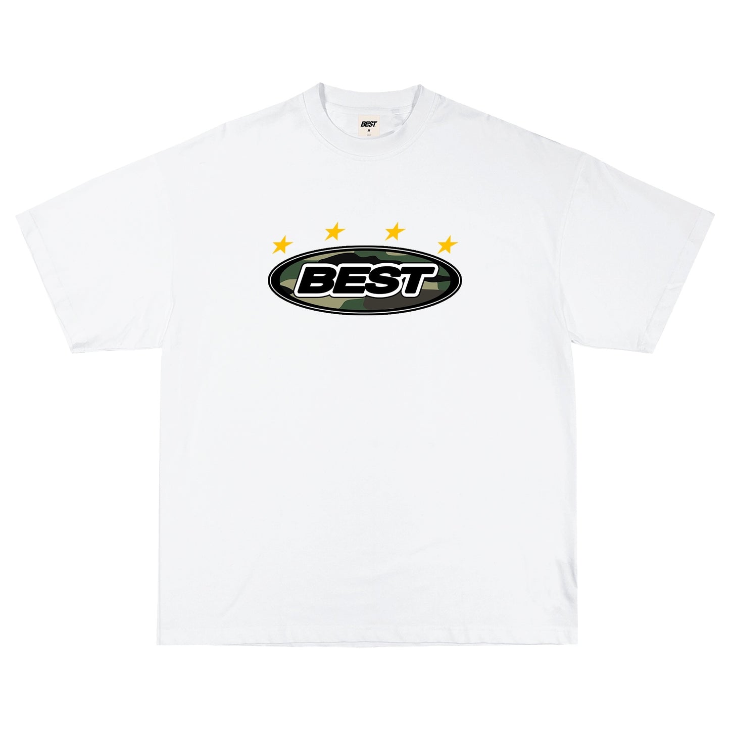 CAMO OVAL TEE - WHITE