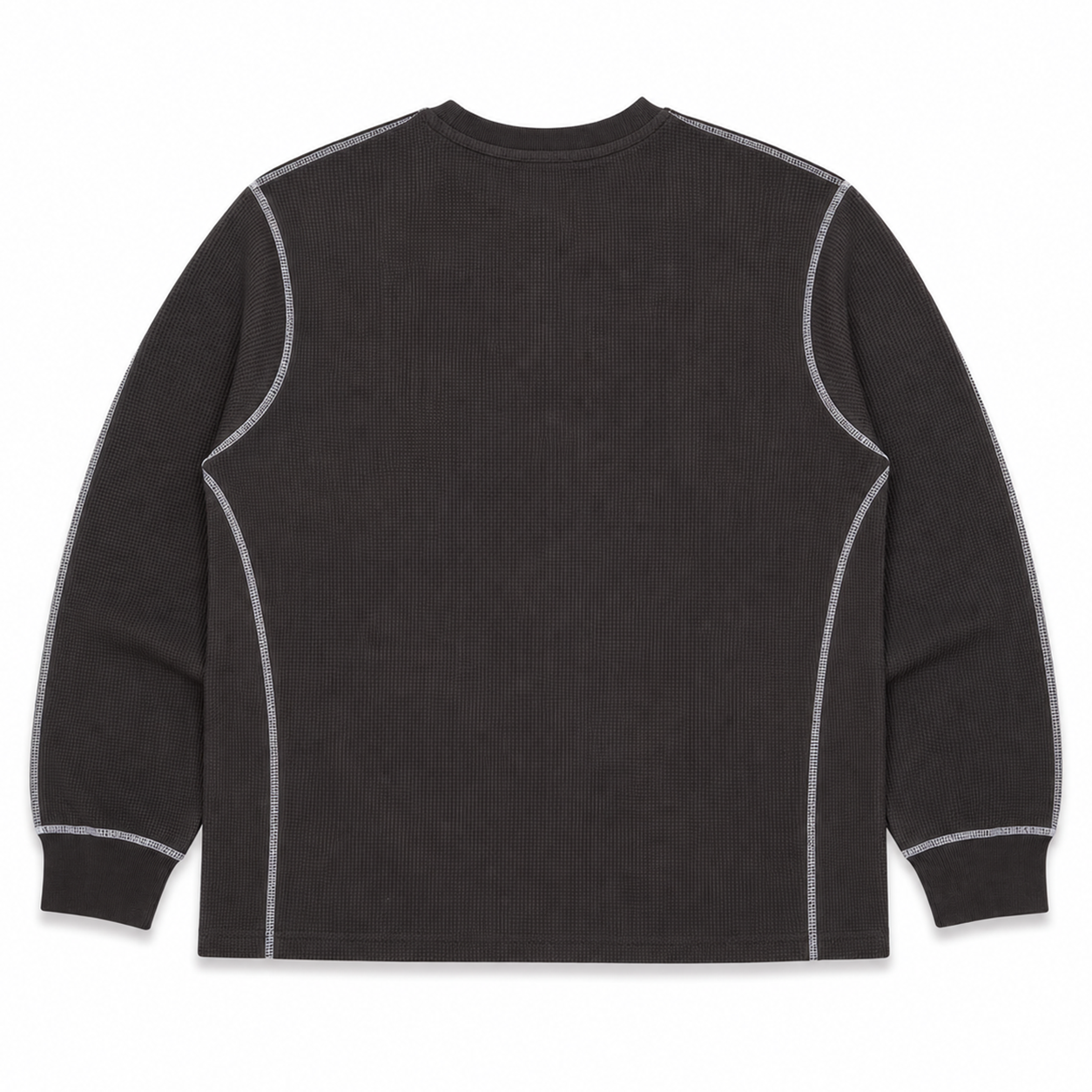 *NEW* B* TOPSTITCH LONGSLEEVE WAFFLE - CHARCOAL