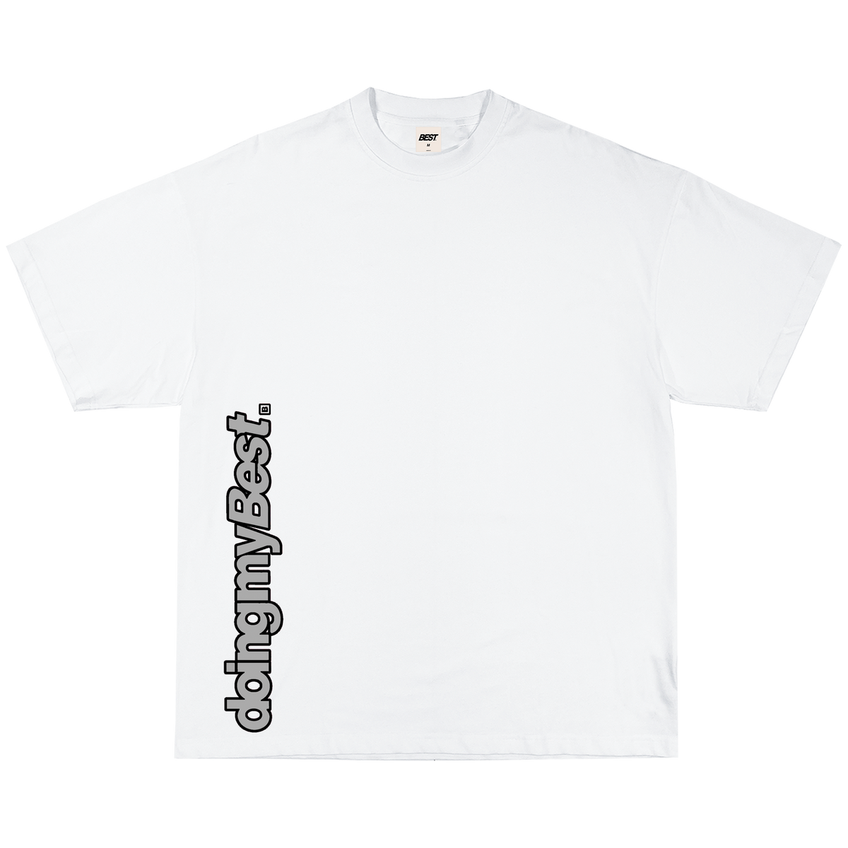 DOING MY BEST TEE GREY - WHITE