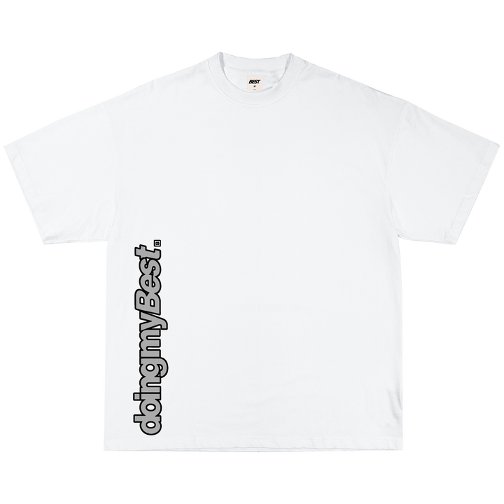 DOING MY BEST TEE GREY - WHITE