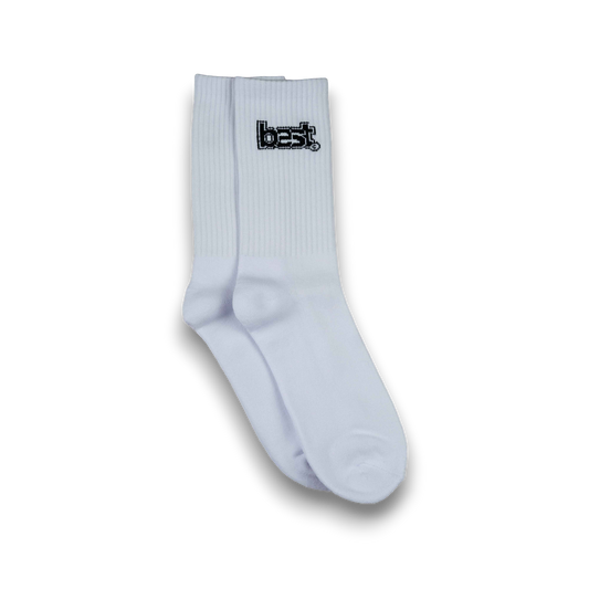 SCRIPT LOGO SOCKS (WHITE)