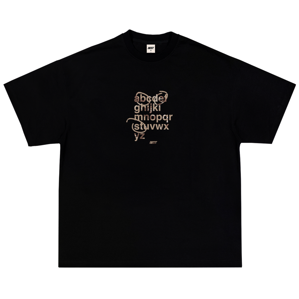 DESERT CAMO ALPHABET TEE - BLACK
