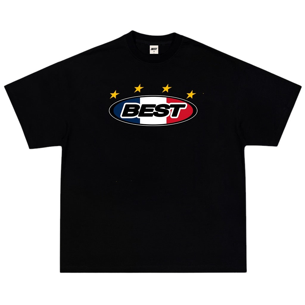 FRANCE OVAL TEE - BLACK