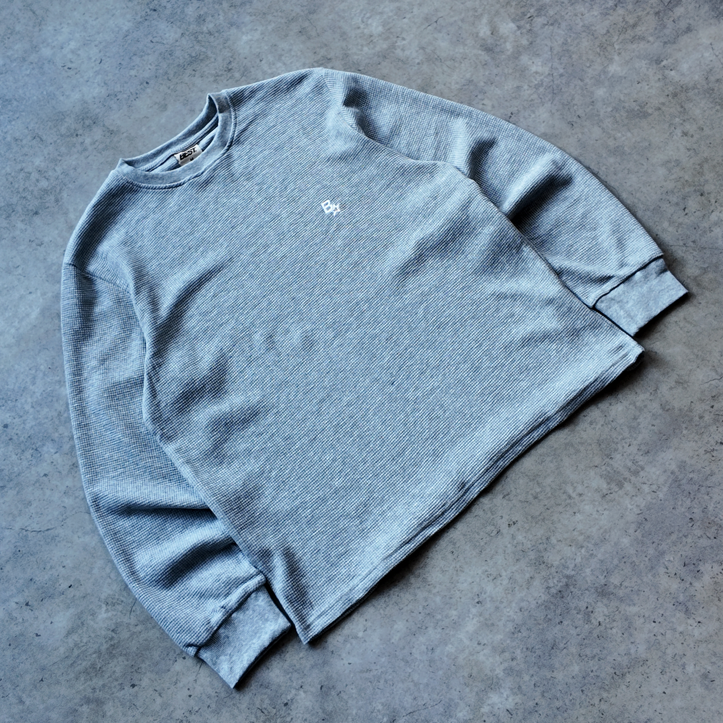 *NEW* B* LONGSLEEVE WAFFLE TEE - GREY