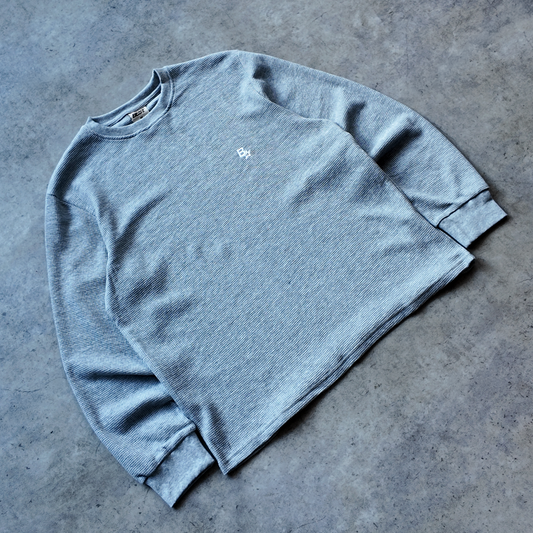 *NEW* B* LONGSLEEVE WAFFLE TEE - GREY