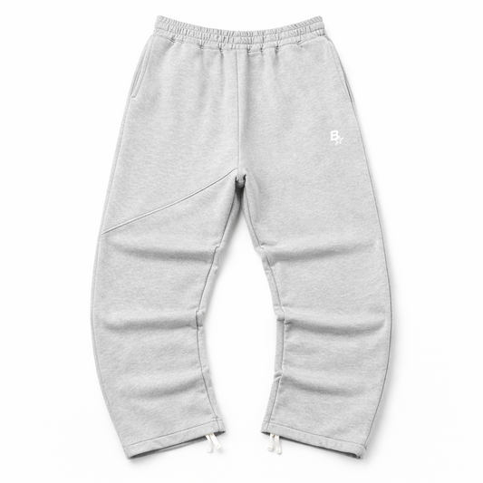 3D B* STRAIGHT LEG SWEATPANTS - GREY