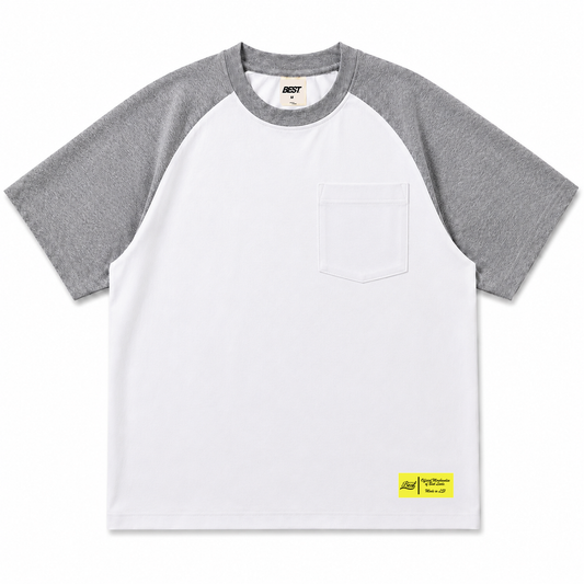 *NEW* POCKET RAGLAN TEE - GREY
