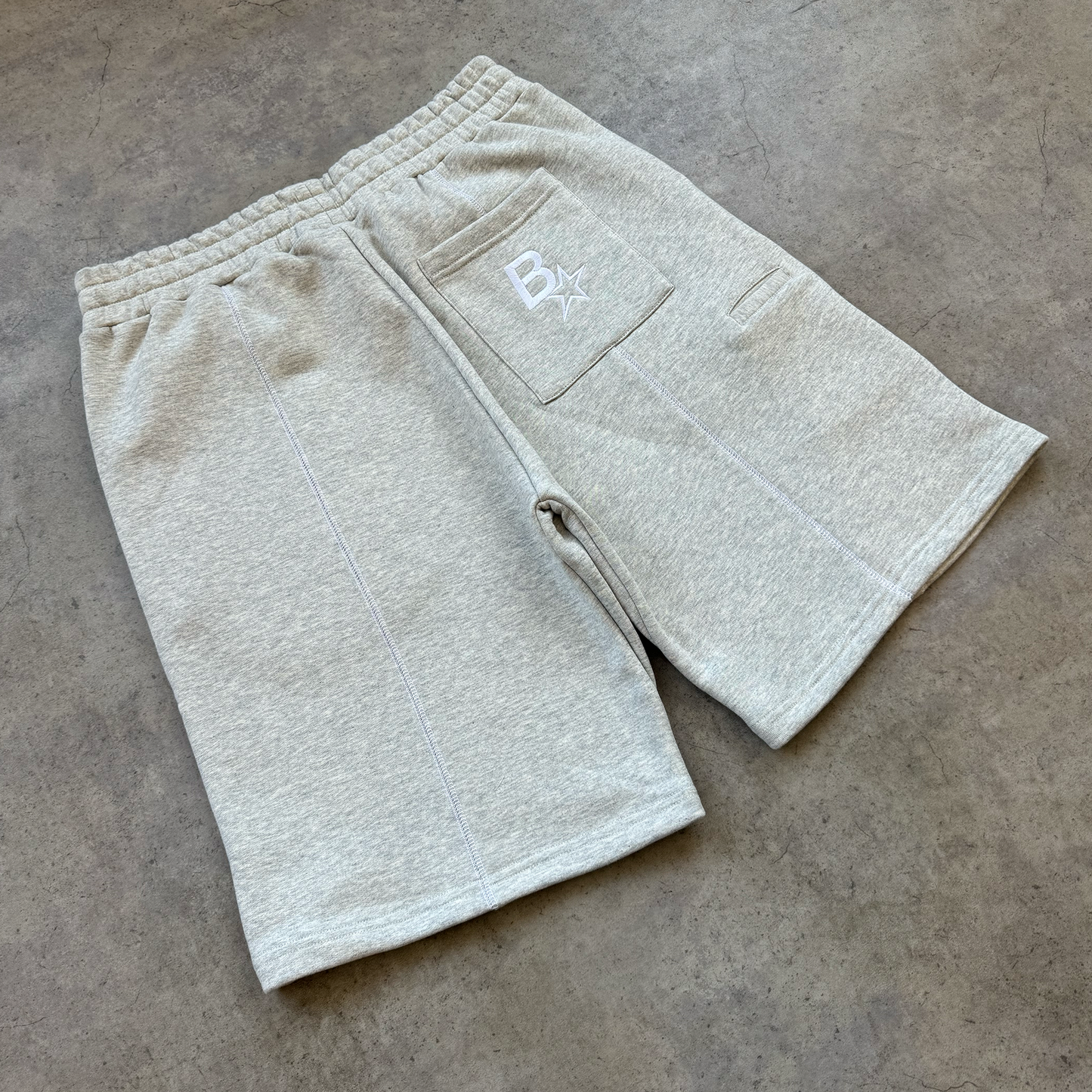 *NEW* TOP-STITCH SWEATSHORTS - GREY