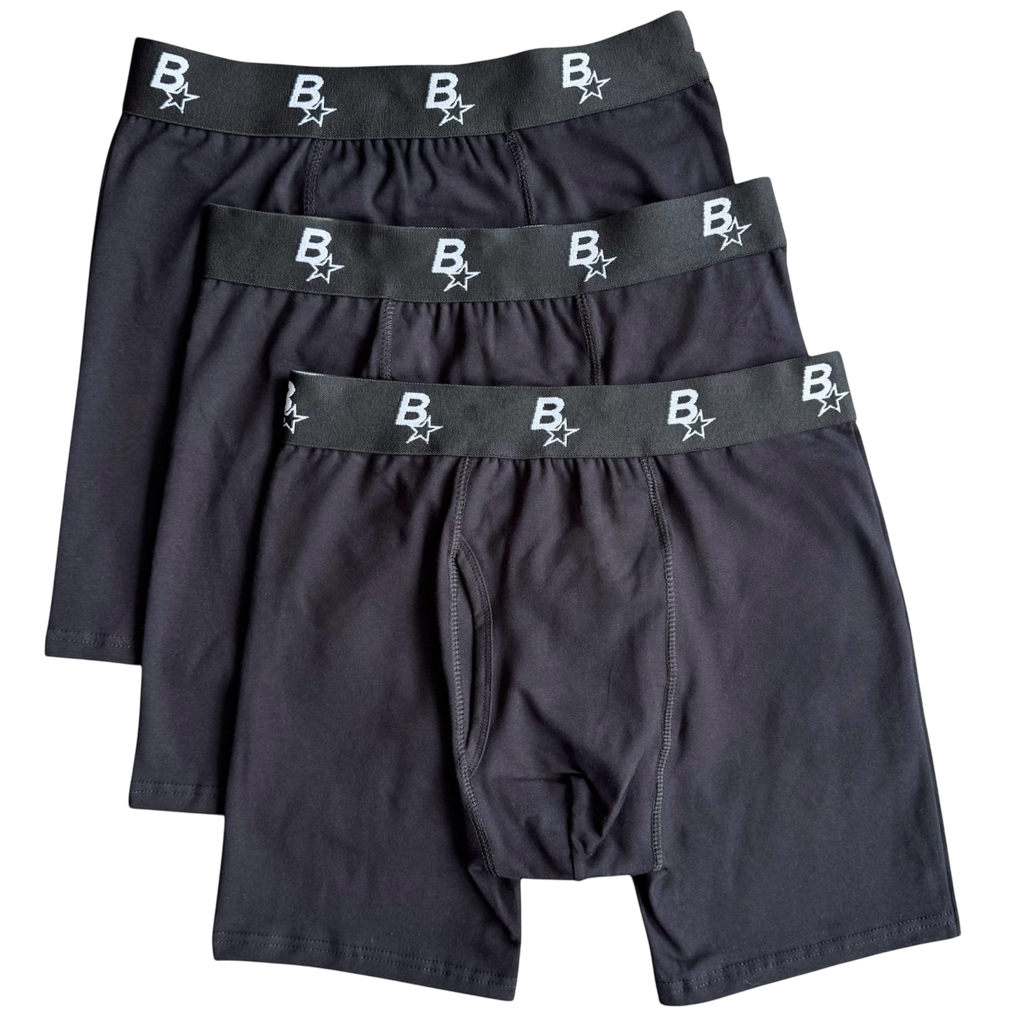 B* BOXERS (3 PACK) - BLACK