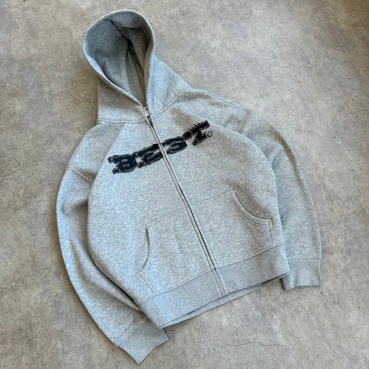 *NEW* BEST® SCRIPT LOGO HOODIE - GREY