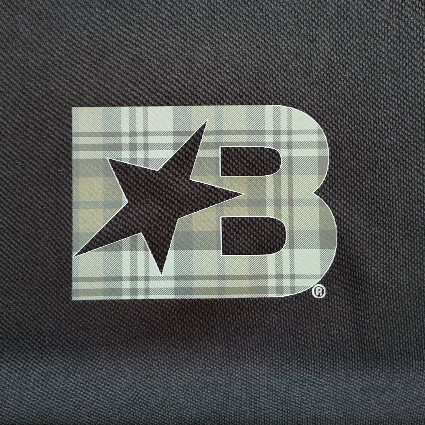 B* PLAID CHECK TEE - KHAKI