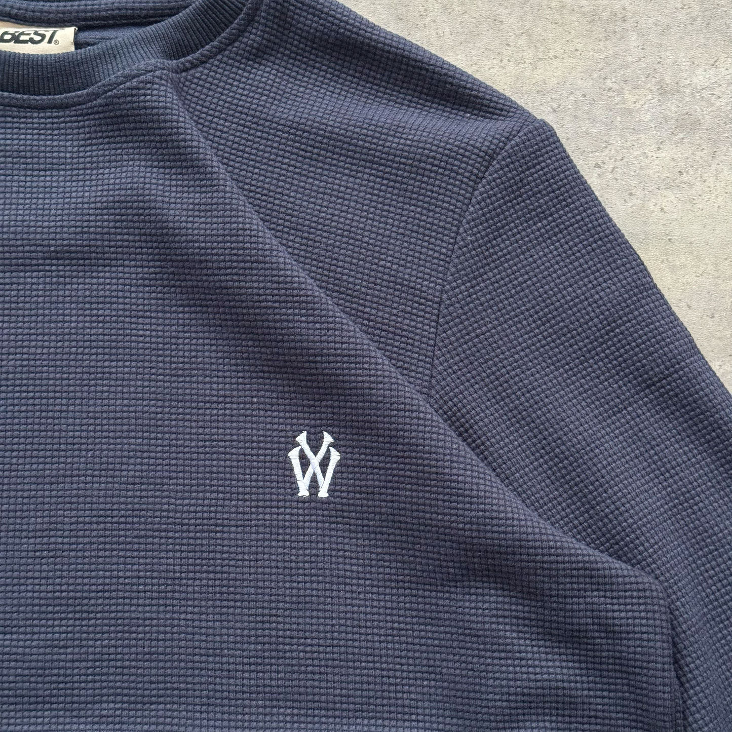 *NEW* WY LONG SLEEVE WAFFLE - NAVY