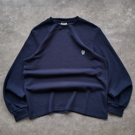 *NEW* WY LONG SLEEVE WAFFLE - NAVY