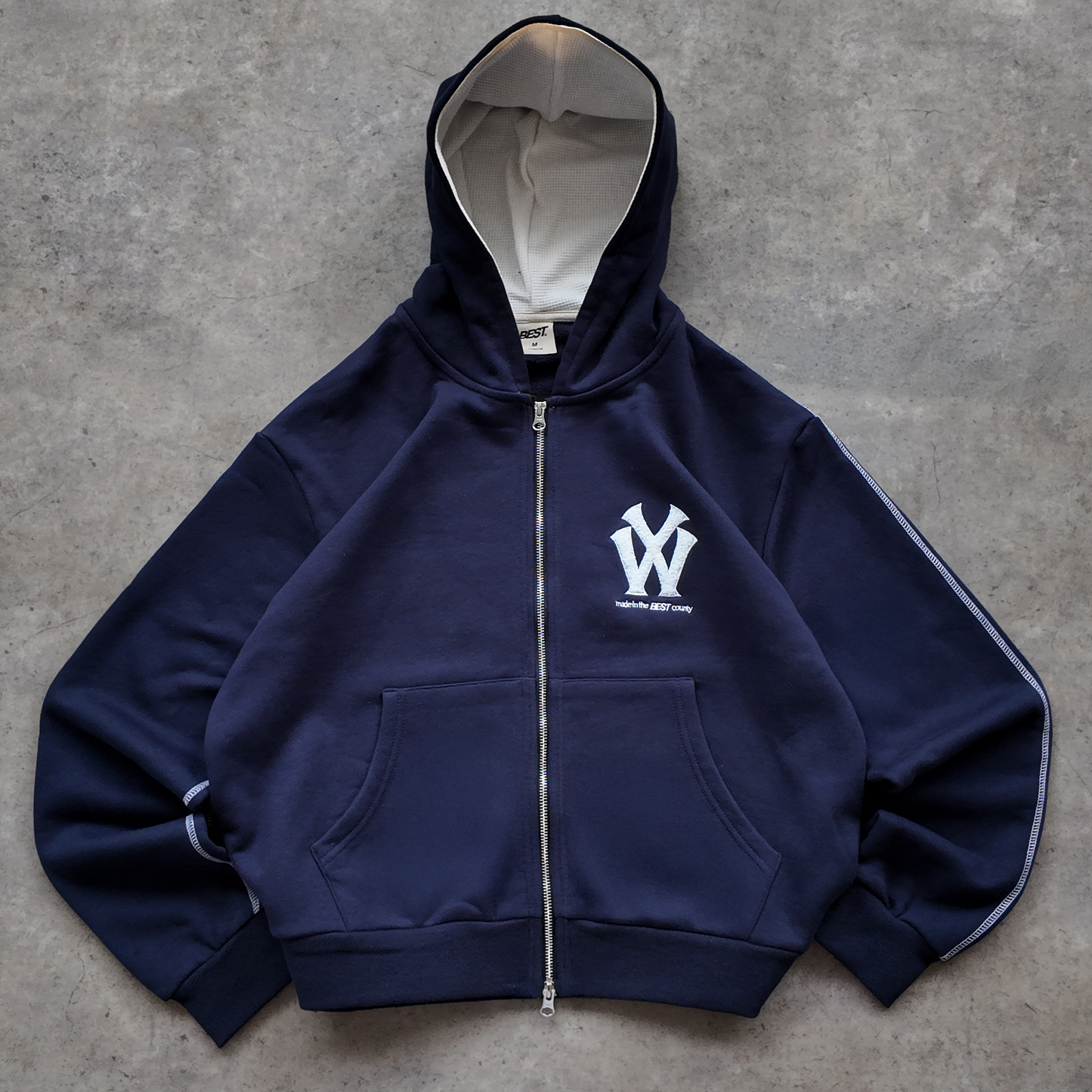 *NEW* WY DOUBLE ZIP HOOD - NAVY