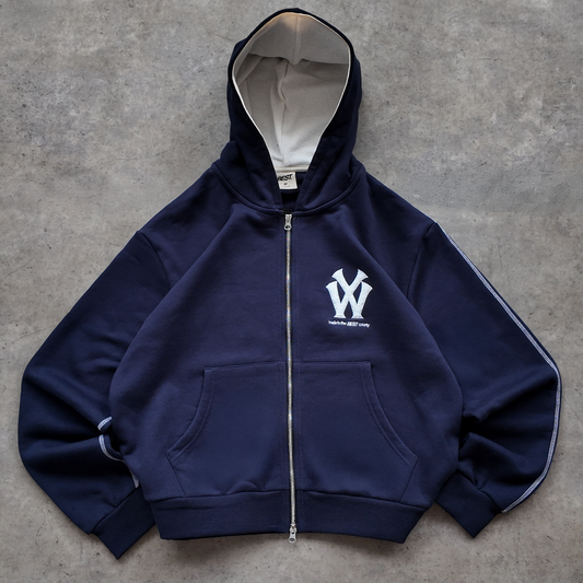*NEW* WY DOUBLE ZIP HOOD - NAVY