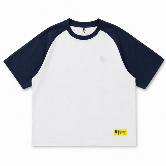 *NEW* B* RAGLAN TEE - NAVY