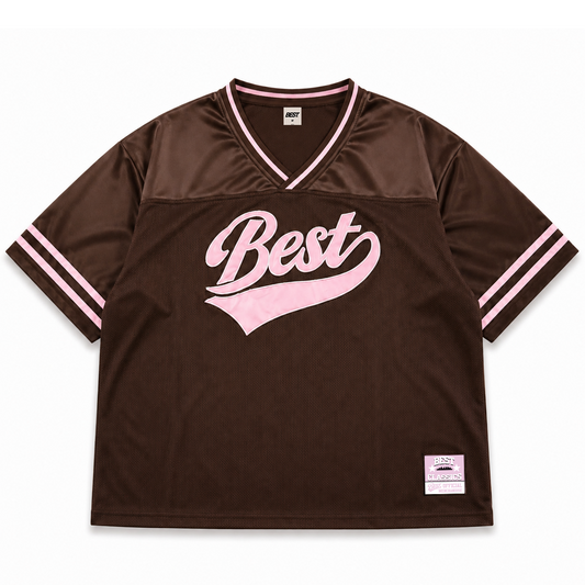 *NEW* BEST SCRIPT JERSEY - BROWN