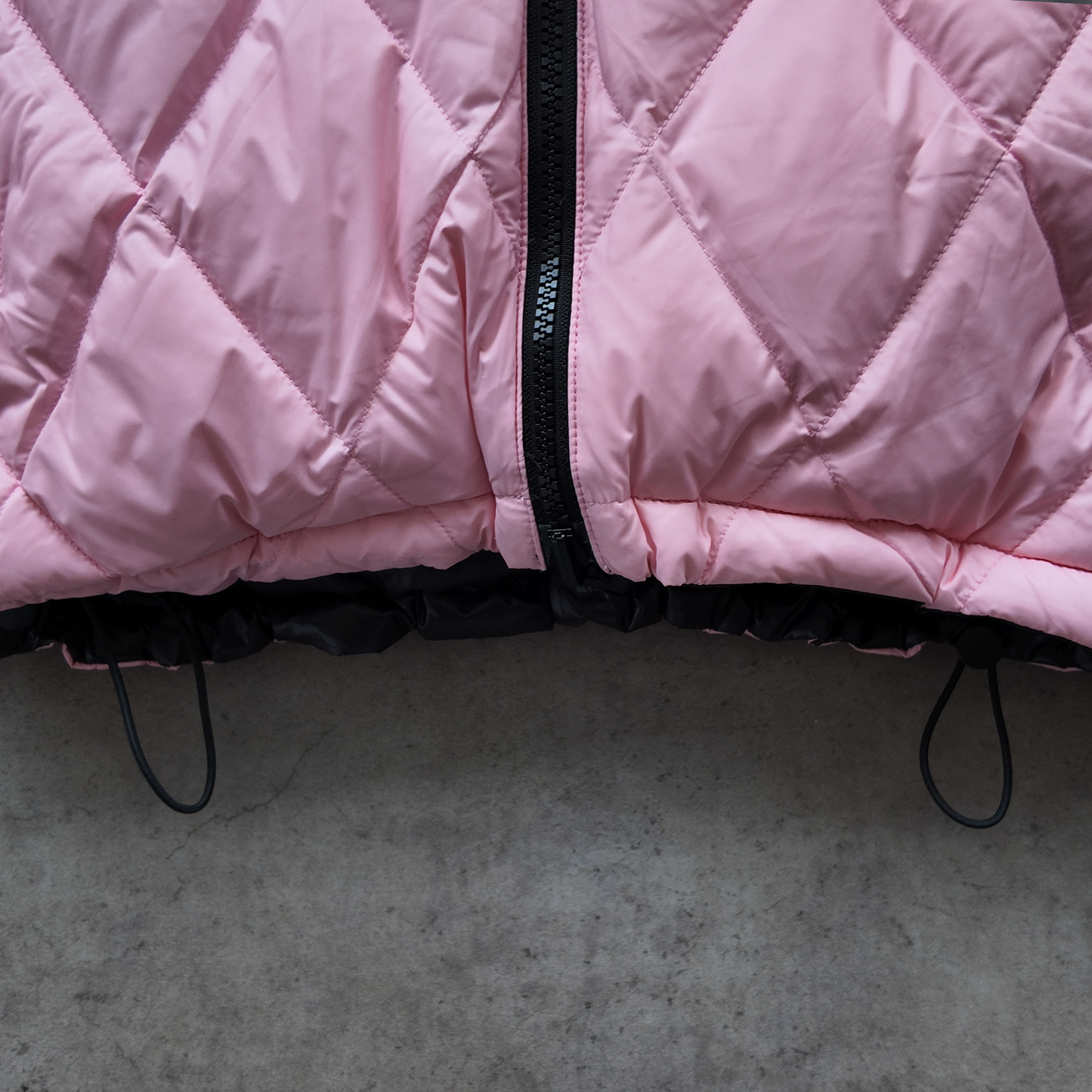 *NEW* REVERSO PUFFER JACKET - BLACK AND PINK