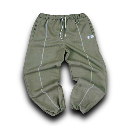 TOP STITCH SWEATPANTS (KHAKI)