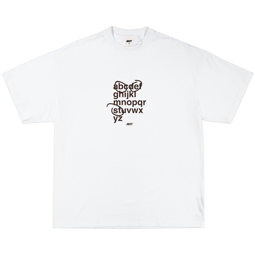 BROWN ALPHABET TEE