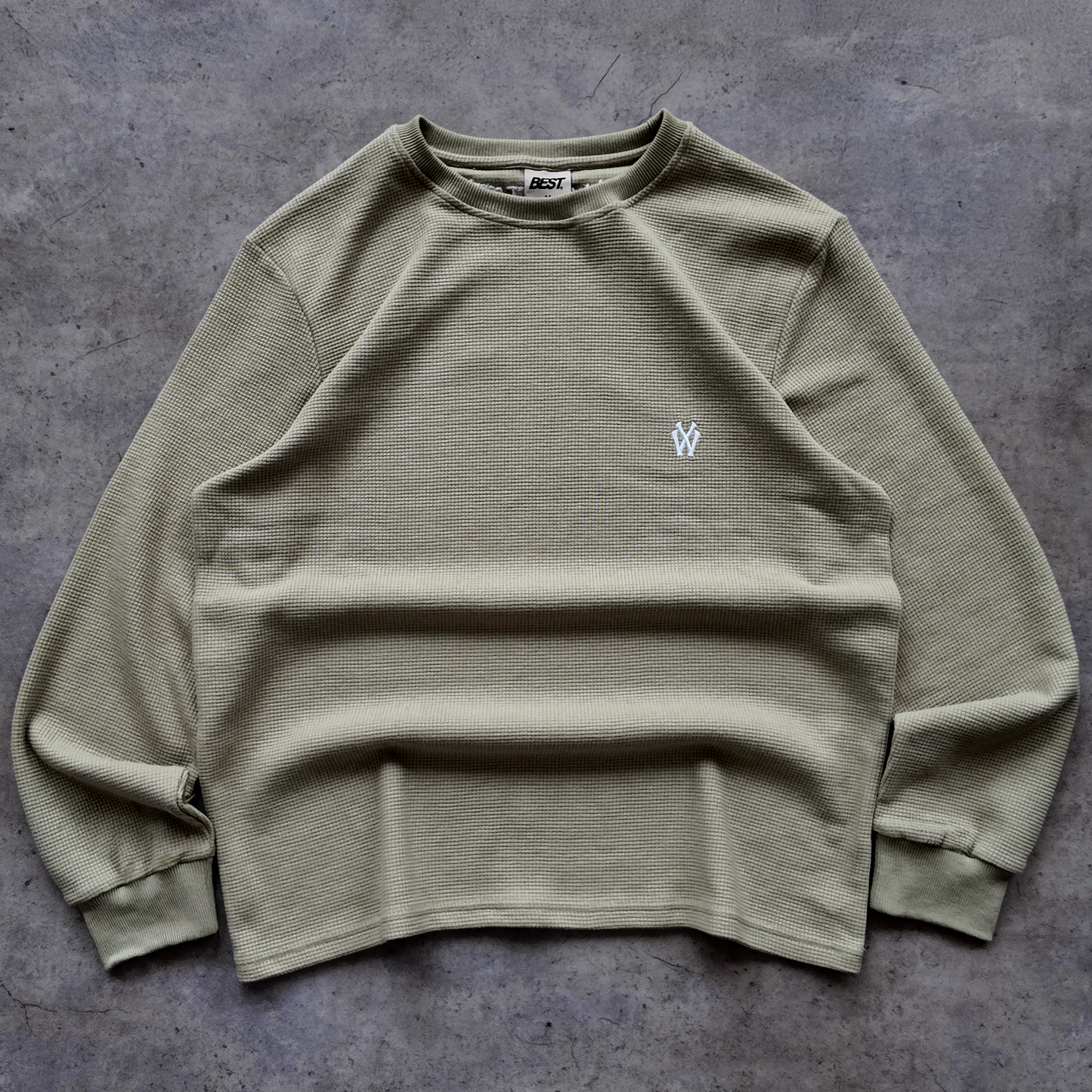 *NEW* WY LONG SLEEVE WAFFLE - SAGE GREEN