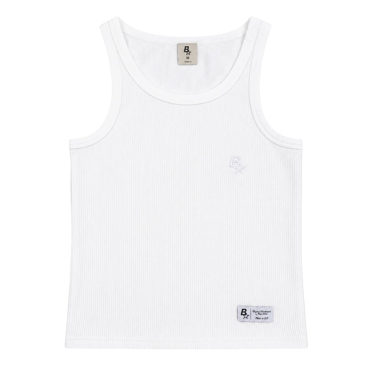 *NEW* B* WAFFLE VEST - WHITE