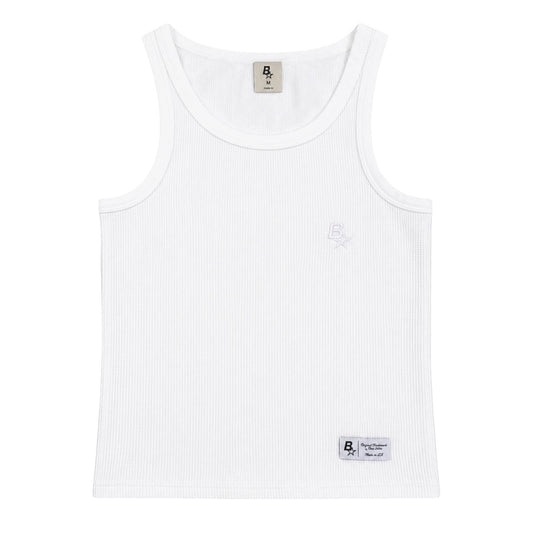 *NEW* B* WAFFLE VEST - WHITE