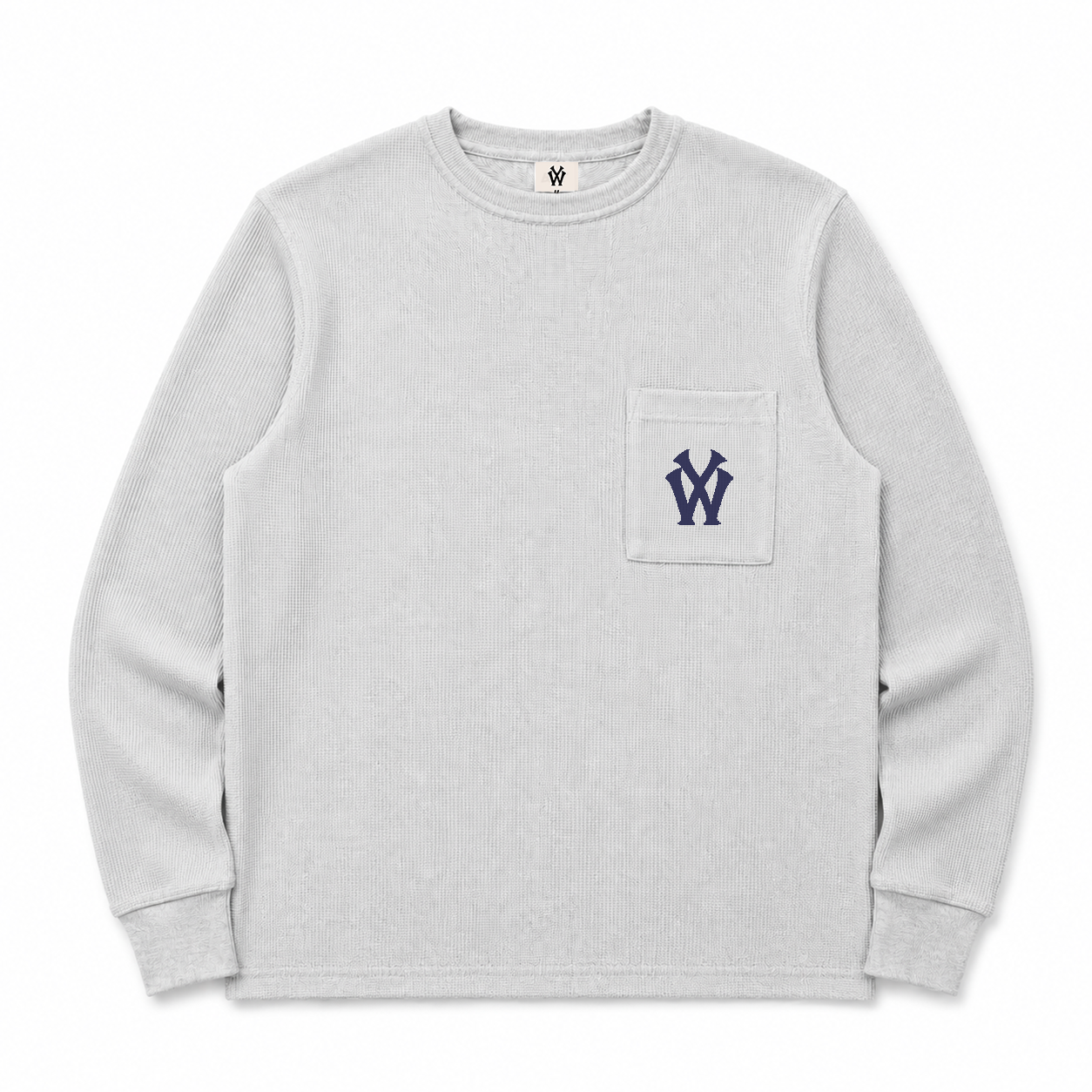 *NEW* WY LONGSLEEVE WAFFLE TEE - HEATHER GREY