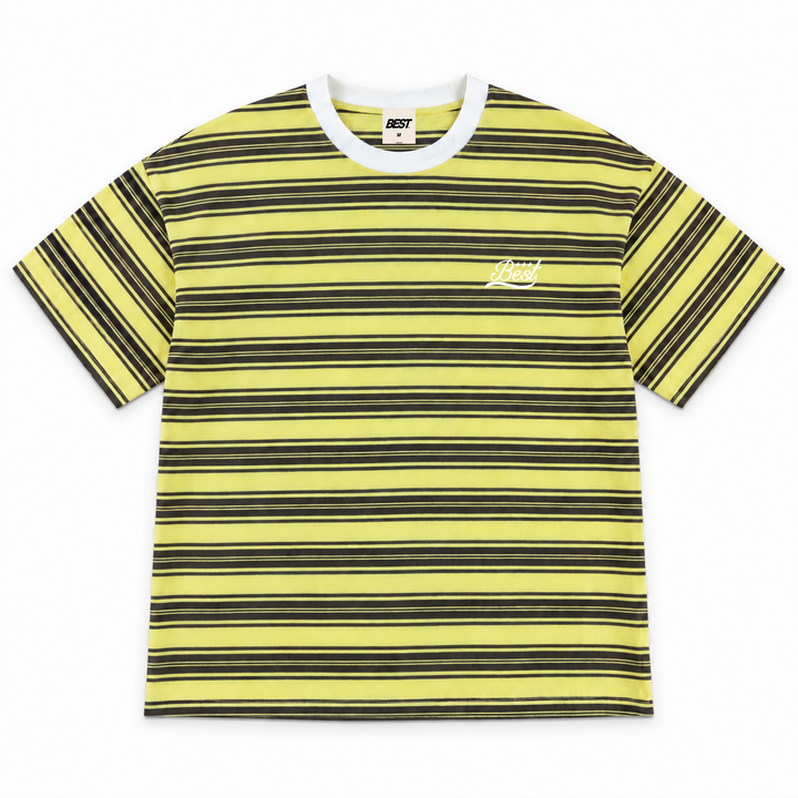 BEST STRIPED TEE - YELLOW & BROWN