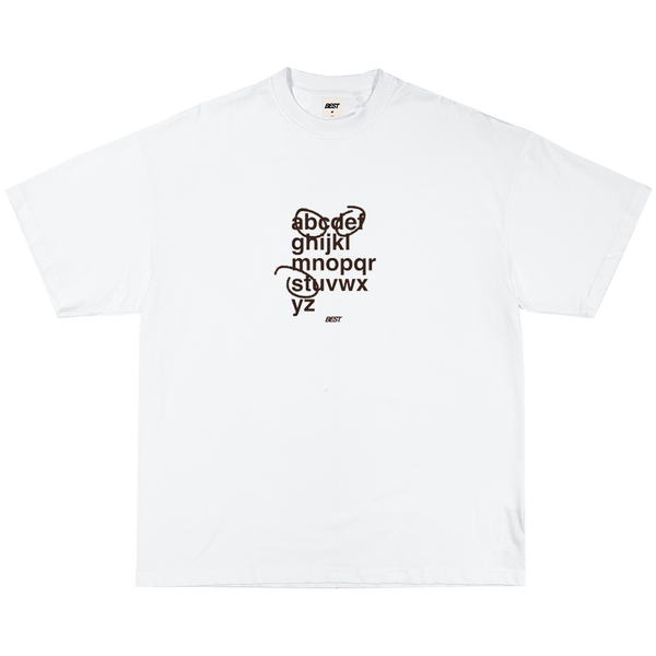BROWN ALPHABET TEE