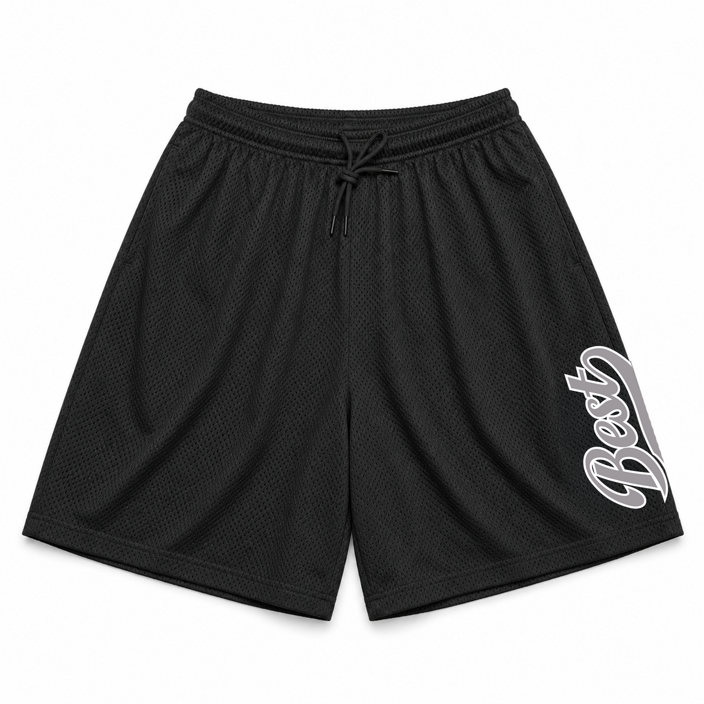 *NEW* SCRIPT MESH SHORTS - BLACK