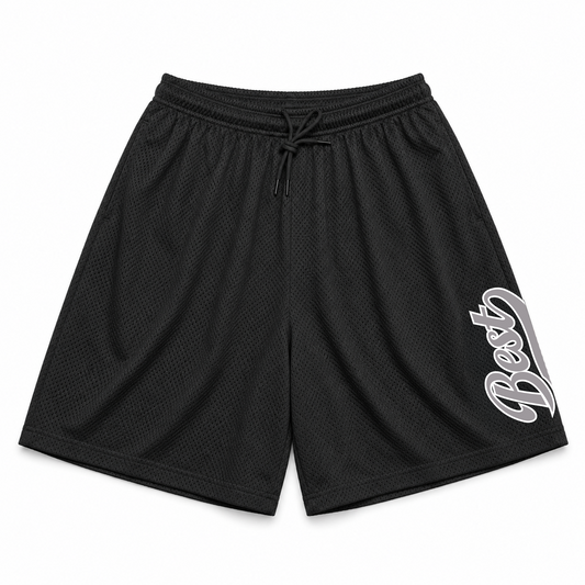 *NEW* SCRIPT MESH SHORTS - BLACK