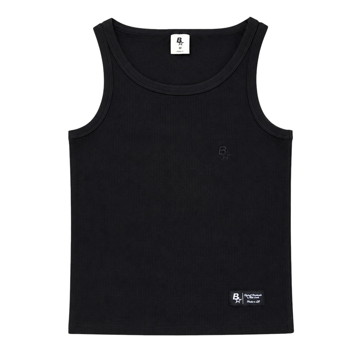 *NEW* B* WAFFLE VEST - BLACK