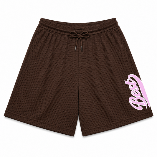 *NEW* SCRIPT MESH SHORTS - BROWN