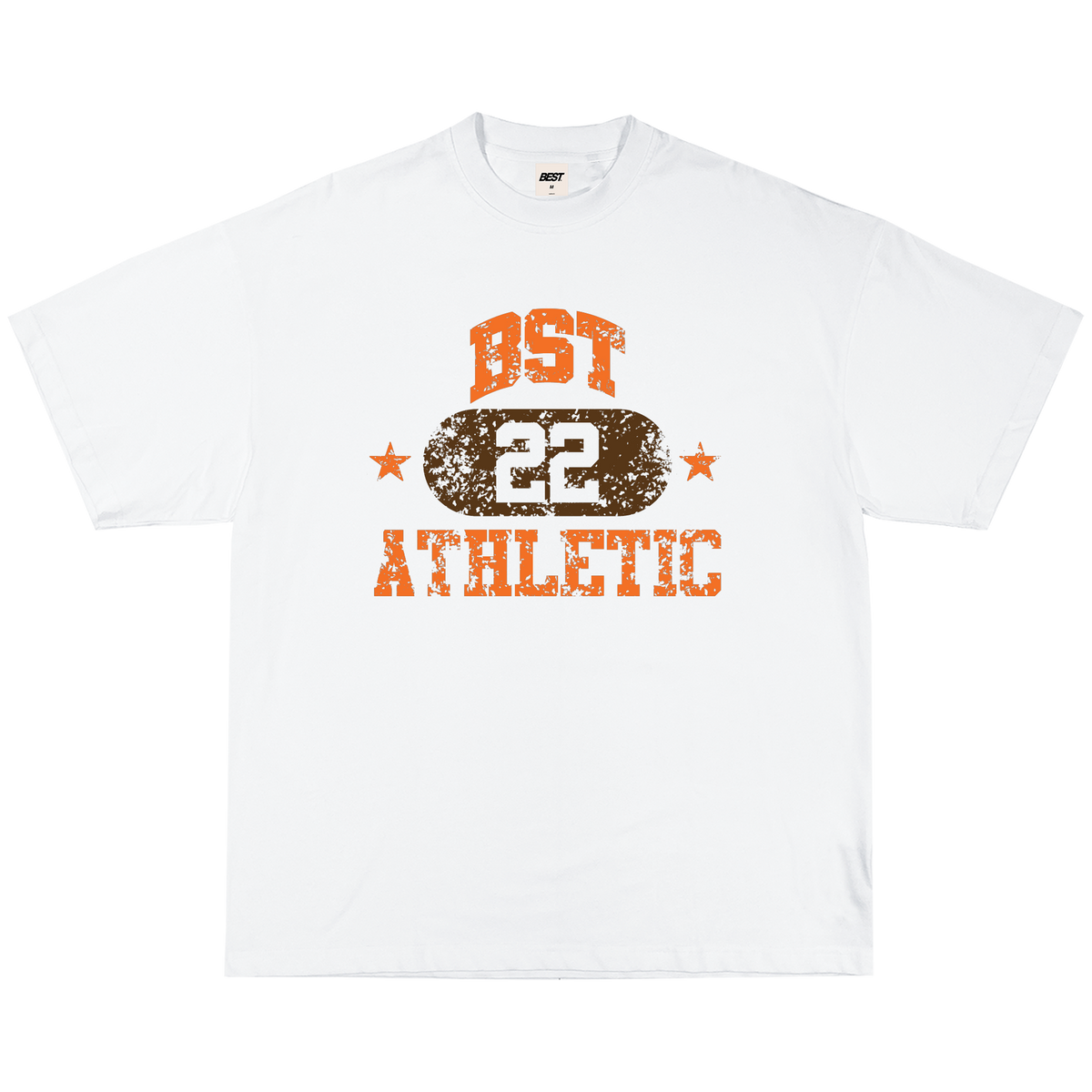 BST ATHLETIC BROWNS TEE - WHITE
