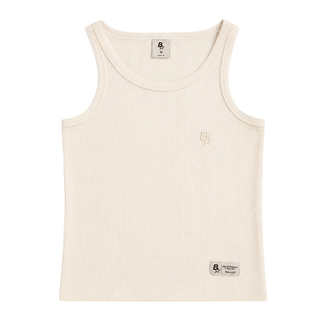 *NEW* B* WAFFLE VEST - ECRU