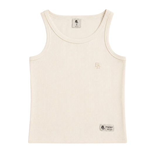 *NEW* B* WAFFLE VEST - ECRU